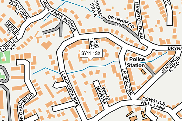 SY11 1SX map - OS OpenMap – Local (Ordnance Survey)