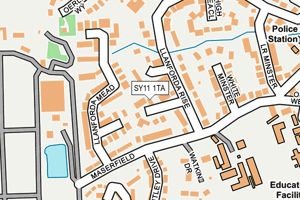 SY11 1TA map - OS OpenMap – Local (Ordnance Survey)