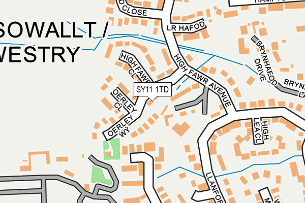 SY11 1TD map - OS OpenMap – Local (Ordnance Survey)