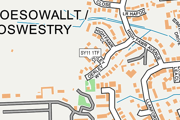 SY11 1TF map - OS OpenMap – Local (Ordnance Survey)