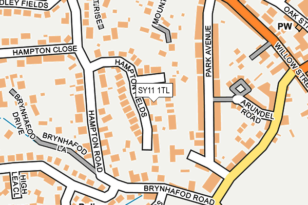 SY11 1TL map - OS OpenMap – Local (Ordnance Survey)
