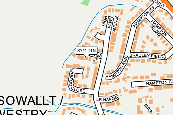 SY11 1TN map - OS OpenMap – Local (Ordnance Survey)