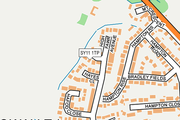 SY11 1TP map - OS OpenMap – Local (Ordnance Survey)