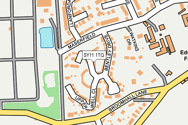 SY11 1TQ map - OS OpenMap – Local (Ordnance Survey)