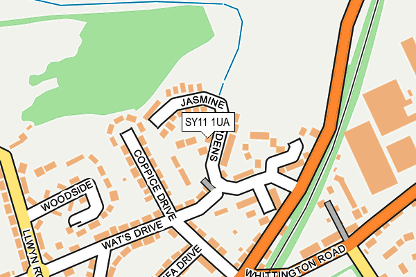 SY11 1UA map - OS OpenMap – Local (Ordnance Survey)