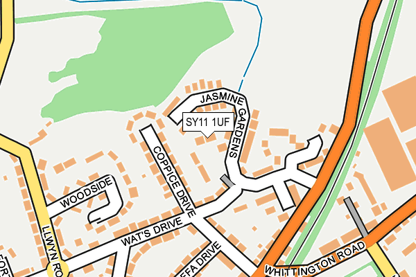 SY11 1UF map - OS OpenMap – Local (Ordnance Survey)