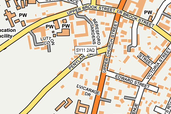 SY11 2AQ map - OS OpenMap – Local (Ordnance Survey)