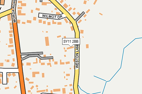 SY11 2BB map - OS OpenMap – Local (Ordnance Survey)