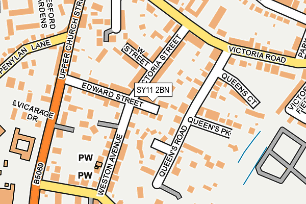 SY11 2BN map - OS OpenMap – Local (Ordnance Survey)