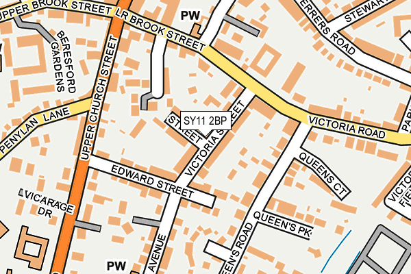 SY11 2BP map - OS OpenMap – Local (Ordnance Survey)