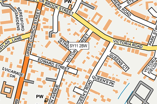 SY11 2BW map - OS OpenMap – Local (Ordnance Survey)