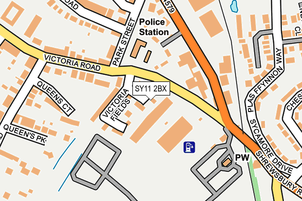 SY11 2BX map - OS OpenMap – Local (Ordnance Survey)