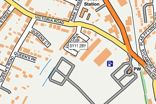 SY11 2BY map - OS OpenMap – Local (Ordnance Survey)