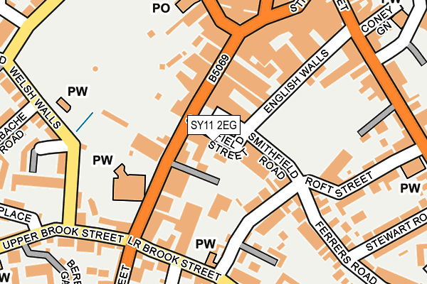 SY11 2EG map - OS OpenMap – Local (Ordnance Survey)