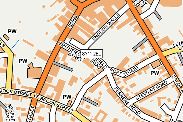 SY11 2EL map - OS OpenMap – Local (Ordnance Survey)