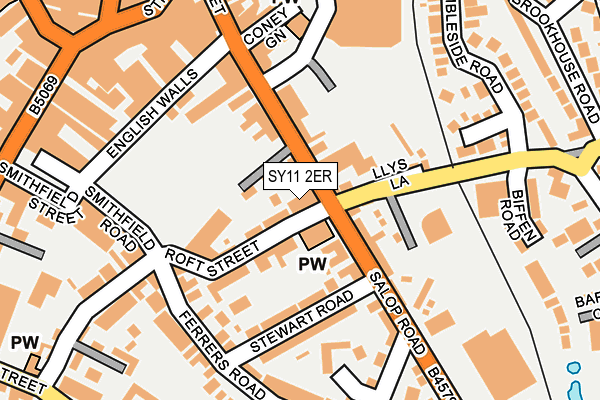 SY11 2ER map - OS OpenMap – Local (Ordnance Survey)