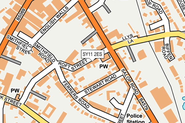 SY11 2ES map - OS OpenMap – Local (Ordnance Survey)