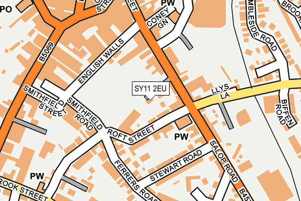 SY11 2EU map - OS OpenMap – Local (Ordnance Survey)