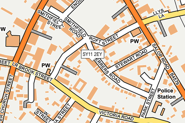 SY11 2EY map - OS OpenMap – Local (Ordnance Survey)