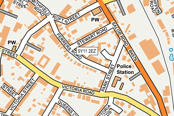 SY11 2EZ map - OS OpenMap – Local (Ordnance Survey)