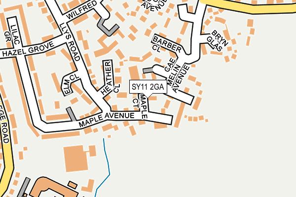 SY11 2GA map - OS OpenMap – Local (Ordnance Survey)