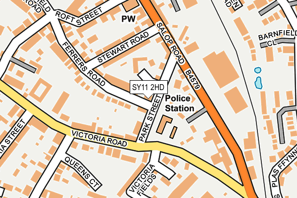 SY11 2HD map - OS OpenMap – Local (Ordnance Survey)