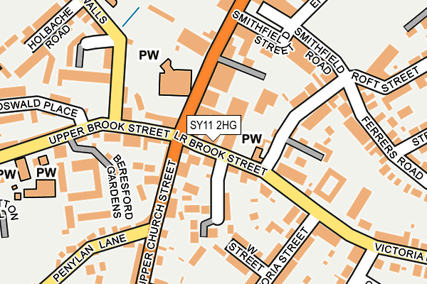 SY11 2HG map - OS OpenMap – Local (Ordnance Survey)