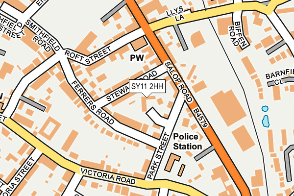 SY11 2HH map - OS OpenMap – Local (Ordnance Survey)