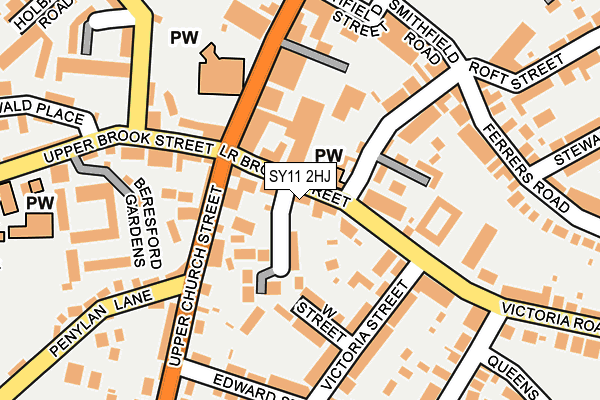 SY11 2HJ map - OS OpenMap – Local (Ordnance Survey)