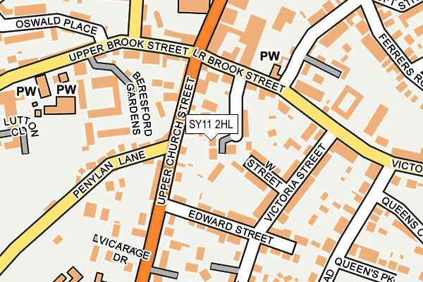 SY11 2HL map - OS OpenMap – Local (Ordnance Survey)