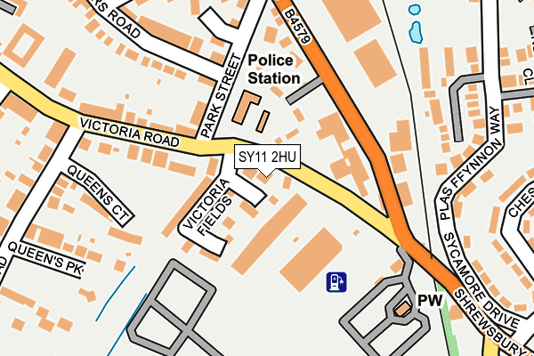 SY11 2HU map - OS OpenMap – Local (Ordnance Survey)