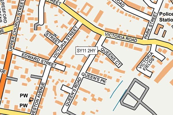 SY11 2HY map - OS OpenMap – Local (Ordnance Survey)