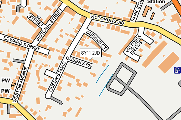 SY11 2JD map - OS OpenMap – Local (Ordnance Survey)