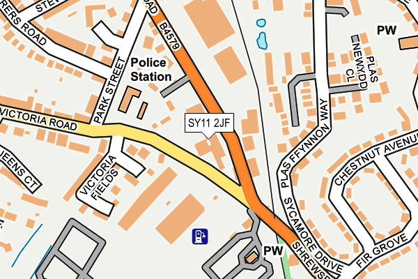 SY11 2JF map - OS OpenMap – Local (Ordnance Survey)