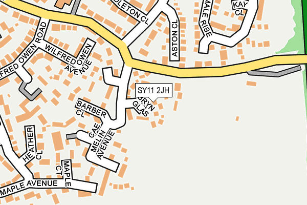 SY11 2JH map - OS OpenMap – Local (Ordnance Survey)