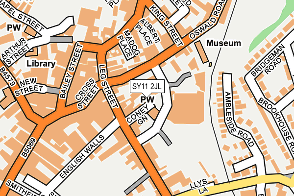 SY11 2JL map - OS OpenMap – Local (Ordnance Survey)