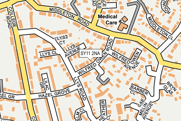 SY11 2NA map - OS OpenMap – Local (Ordnance Survey)