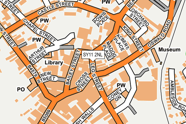SY11 2NL map - OS OpenMap – Local (Ordnance Survey)