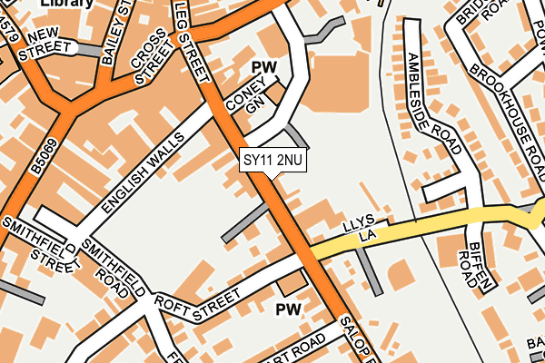 SY11 2NU map - OS OpenMap – Local (Ordnance Survey)