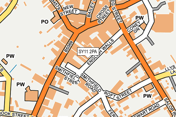 SY11 2PA map - OS OpenMap – Local (Ordnance Survey)