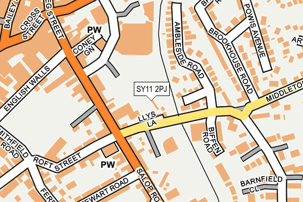 SY11 2PJ map - OS OpenMap – Local (Ordnance Survey)