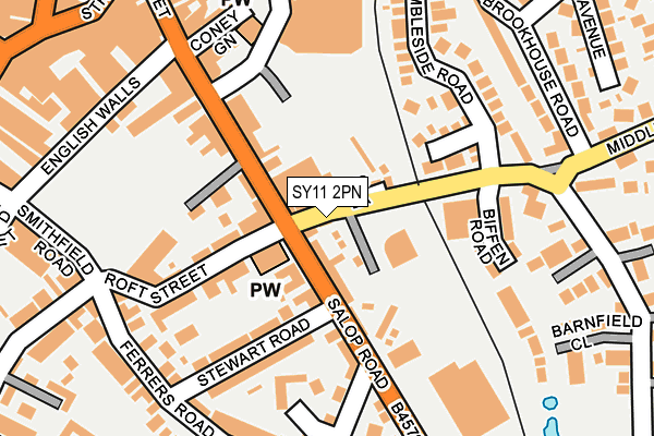 SY11 2PN map - OS OpenMap – Local (Ordnance Survey)