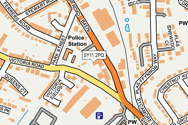 SY11 2PQ map - OS OpenMap – Local (Ordnance Survey)