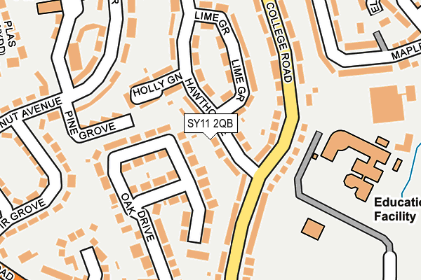 SY11 2QB map - OS OpenMap – Local (Ordnance Survey)