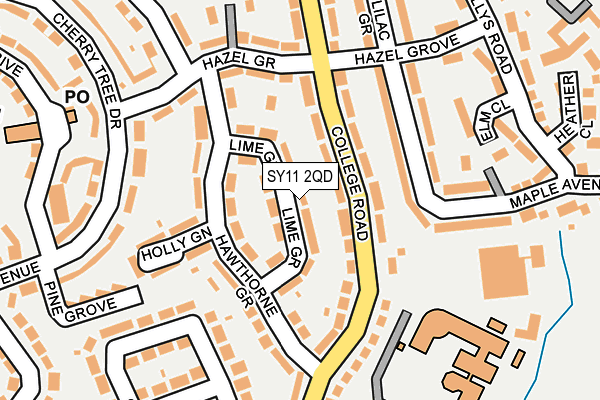 SY11 2QD map - OS OpenMap – Local (Ordnance Survey)