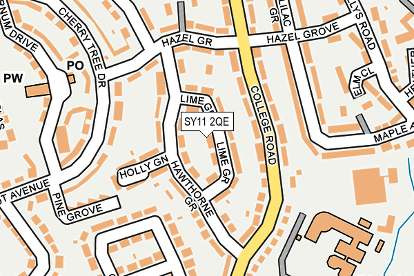 SY11 2QE map - OS OpenMap – Local (Ordnance Survey)