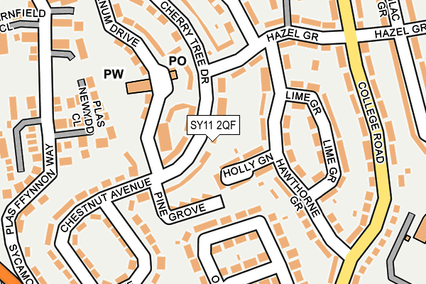 SY11 2QF map - OS OpenMap – Local (Ordnance Survey)