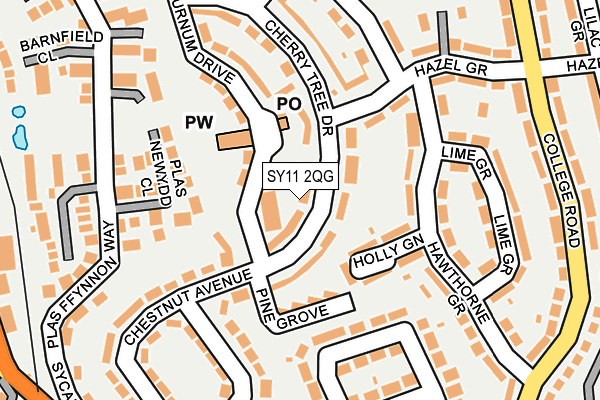 SY11 2QG map - OS OpenMap – Local (Ordnance Survey)