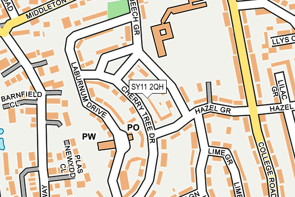 SY11 2QH map - OS OpenMap – Local (Ordnance Survey)