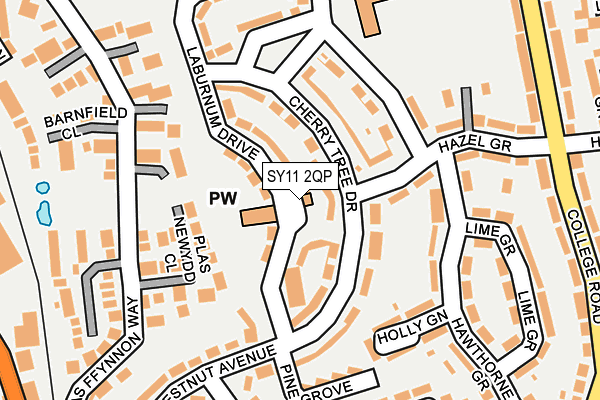 SY11 2QP map - OS OpenMap – Local (Ordnance Survey)